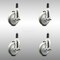 Service Caster 5 Inch 316SS Gray Poly Swivel 1-1/4 Inch Expanding Stem Caster Set Brake SCC SCC-SS316EX20S514-PPUB-TLB-114-4 - alternate 1